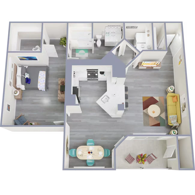 A3 | 1 Bed | 1 Bath | Signature 332 floor plan